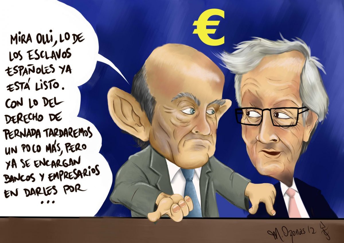Caricatura: «De Guindos y Olli Rehn»