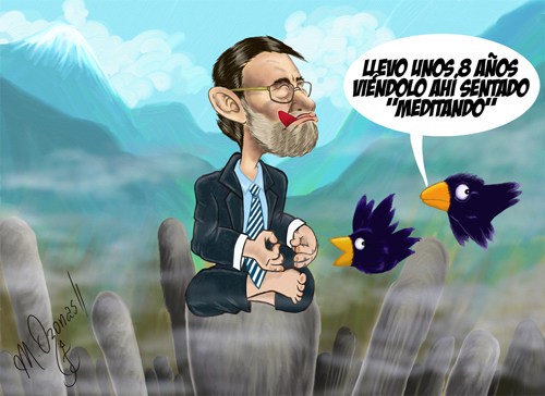 Caricatura «Rajoy Zen»